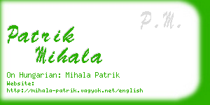 patrik mihala business card